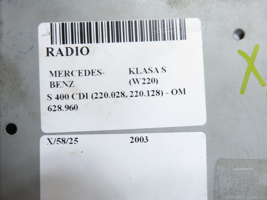 Radio Mercedes-benz Klasa S (w220)