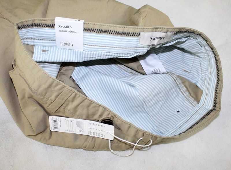 Męskie spodenki Esprit -Chino Relaxed Crafted Quality beżowe nowe -W31