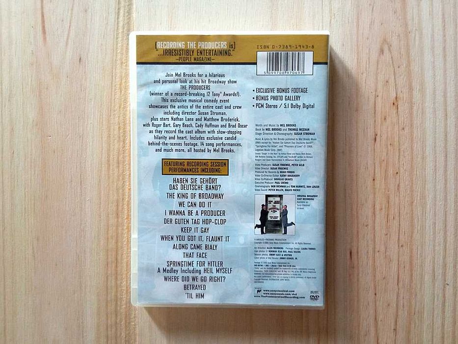 DVD The Producers - Recording A Musical Romp With Mel Brooks