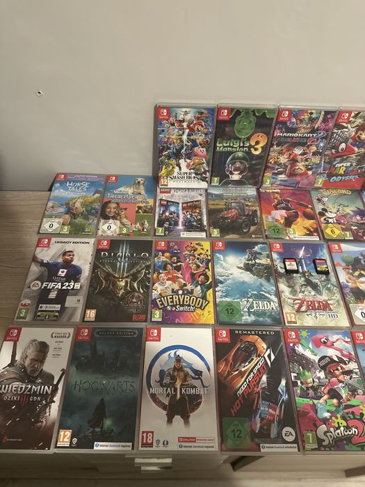 Super gry Nintendo Switch Oled mario zelda lego wiedźmin farming nba