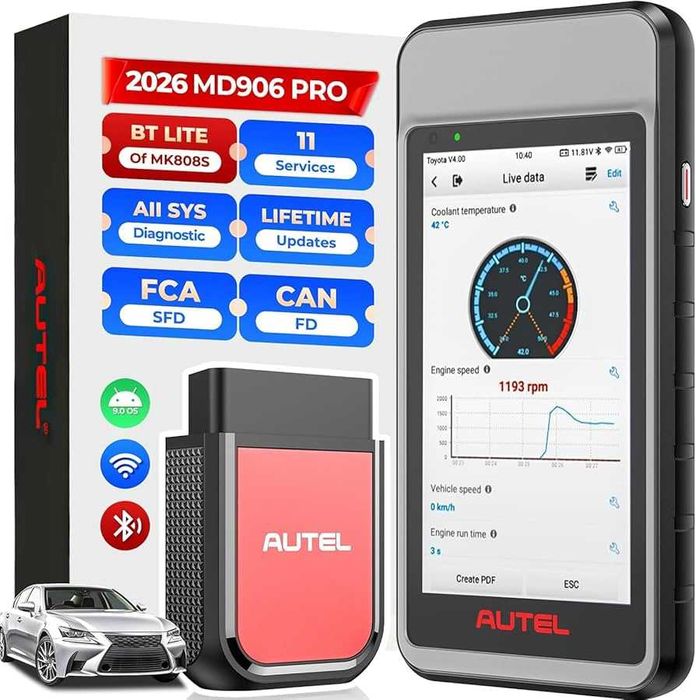 Máq. Diagnóstico Auto Autel MD906PRO atualizações vitalícias