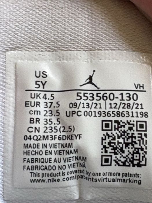 Женские Кожаные Кроссовки Nike Air Jordan 1 Low 37.5р(23.5см)