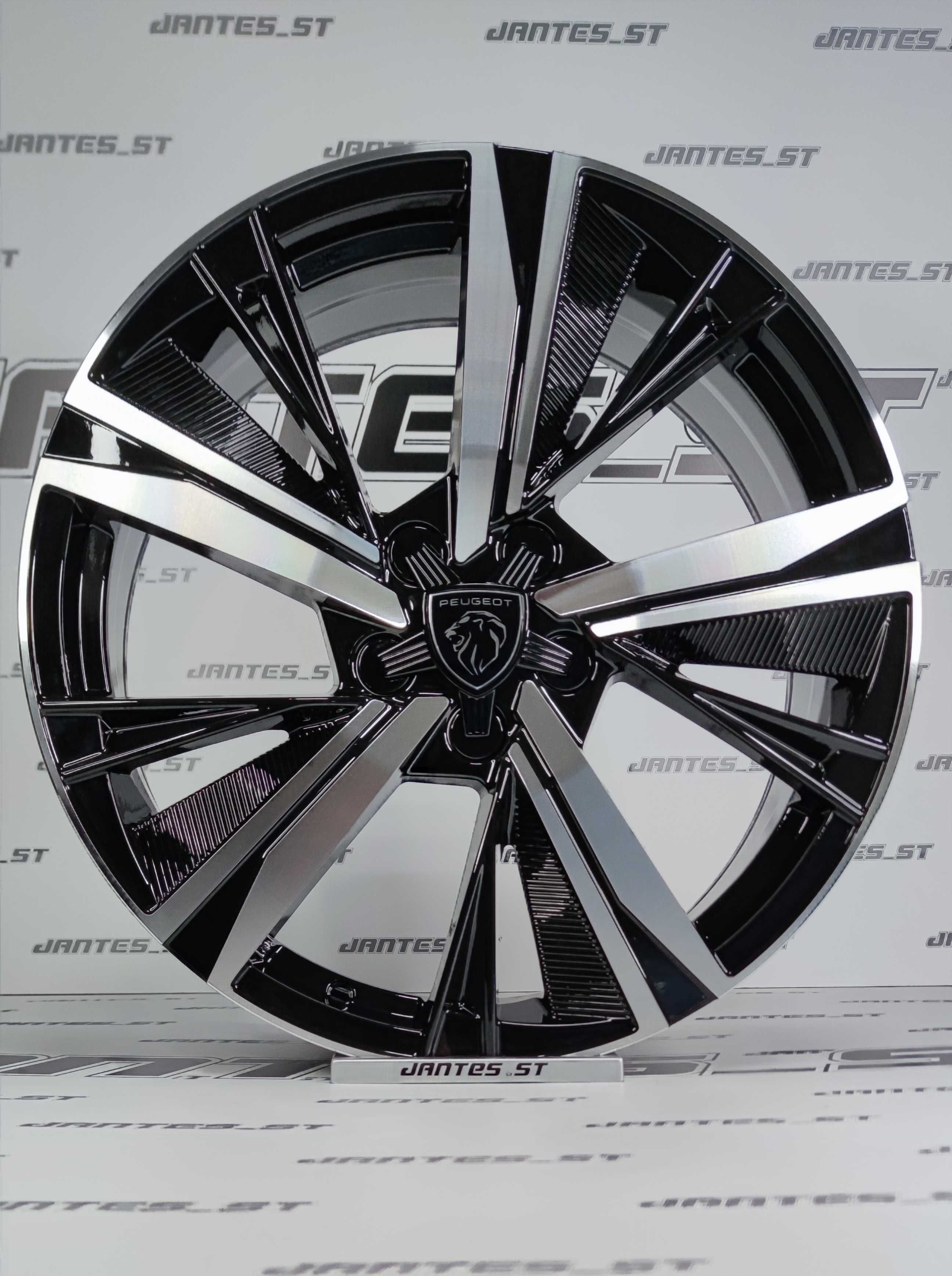 4 Jantes en 18'' look PEUGEOT Black polish pour 308 208 508 gt 3008 5008