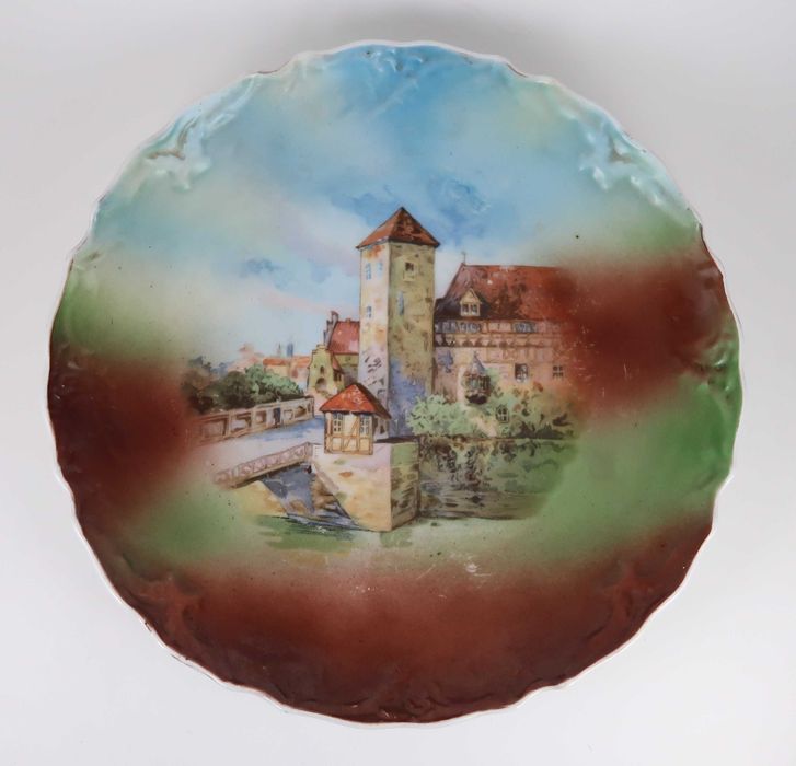 Pratos Grandes Porcelana Europeia Séc. XIX/XX, CADA