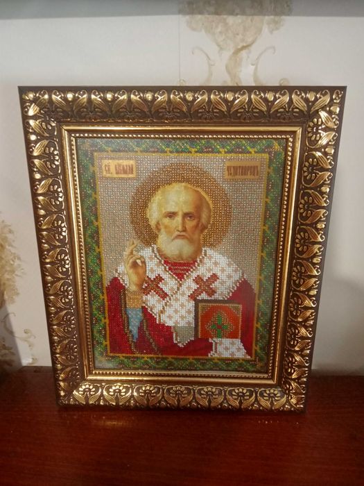 Икона вышитая бисером