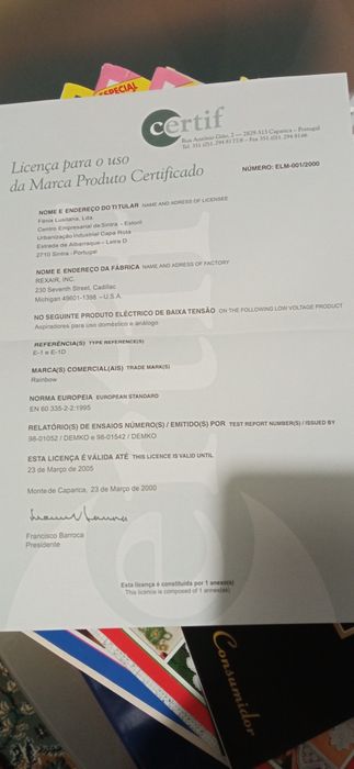 Aspirador Rainbow série E  como novo