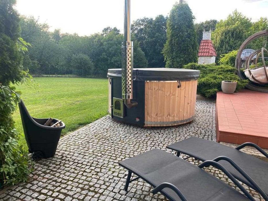 Jacuzzi ogrodowe Balia z włókna szklanego z piecem zintegrowanym 2,0m