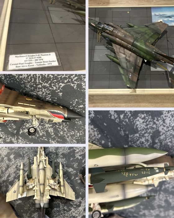 Maquetes Messerschmitt Me 262 e McDonnell Douglas F-4E Phantom II