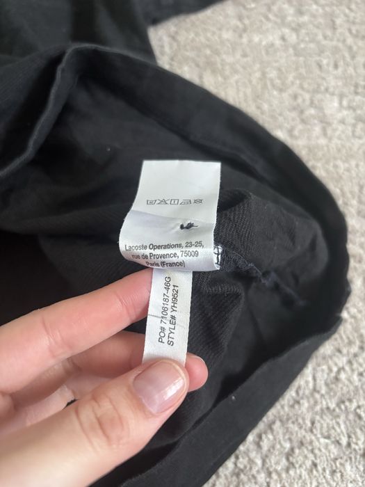 Polówka z dlugim rękawem lacoste czarna M