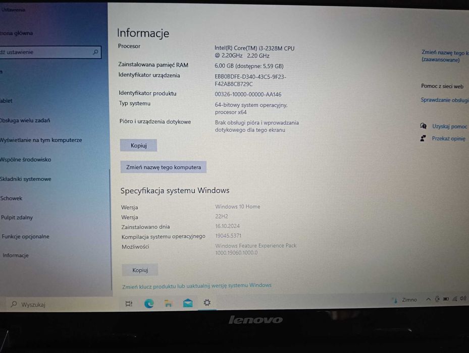 Lenovo B580 i3 6GB Win10 laptop