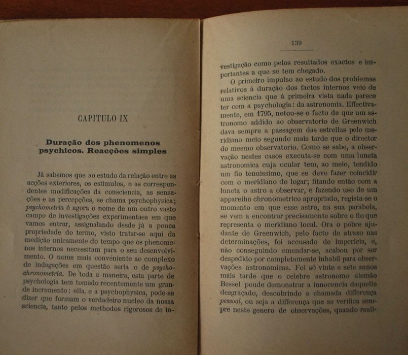 Psychologia Physiologica do Dr. José Mantovani - 1ª Edição Ano 1903