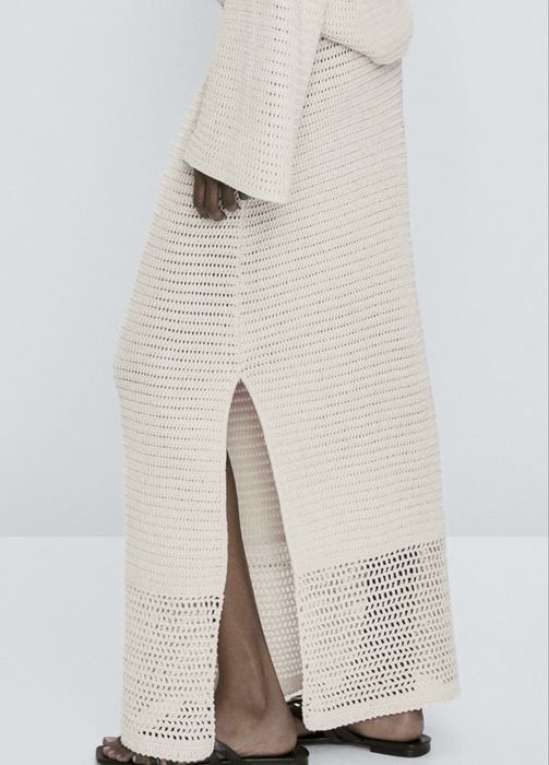 Massimo Dutti dzianinowy komplet L