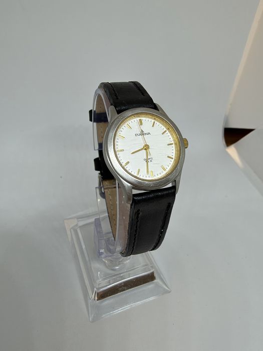 Dugena Quartz WR 50 damski zegarek stalowy sprawny