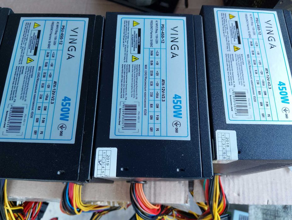 Блок живлення Vinga 400,450Wt(Video 8pin є у БЖ на 450Вт)