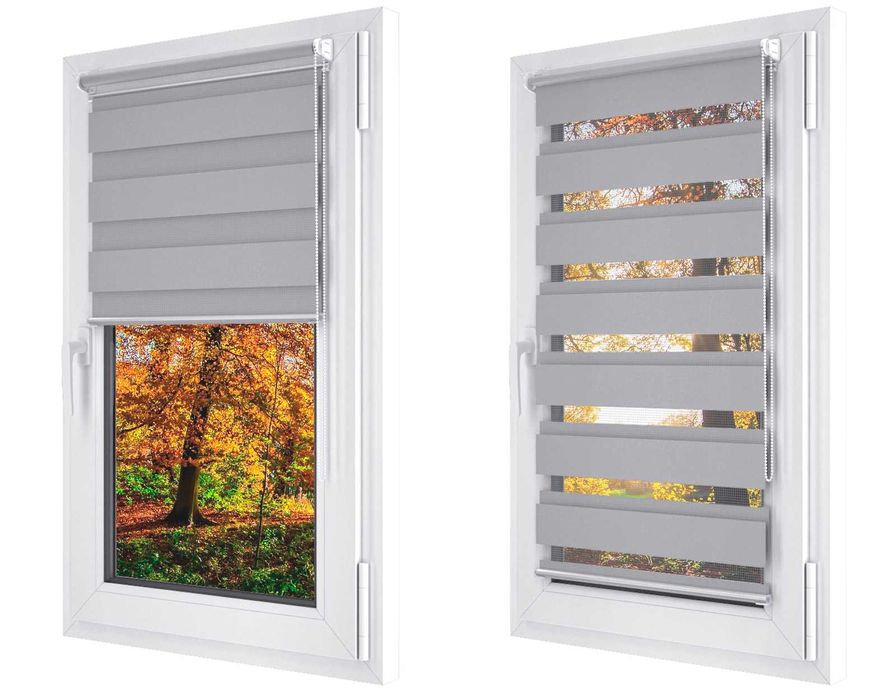 Ролети день ніч із реальною знижкою 15% Світло-сірий