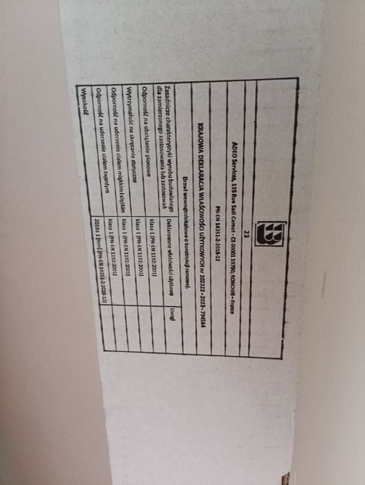 Ościeżnica artens 1 prawa szer 89cm do drzwi 80 cm szer