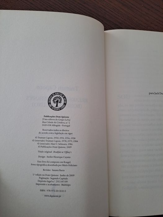 Breakfast at Tiffany's -Truman Capote