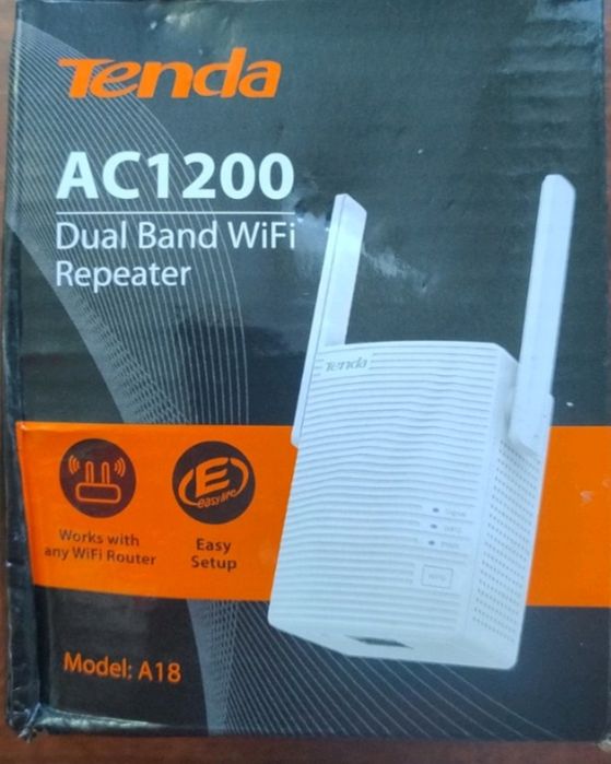 Дводіапазонний підсилювач Wi-Fi Tenda A18 AC1200 (Репітер)
