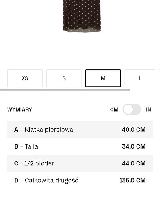 Sukienka Stradivarius groszki M brązowa