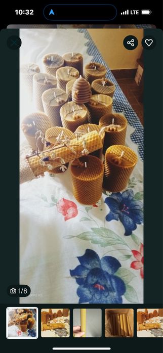 Velas artesanais de cera de abelha