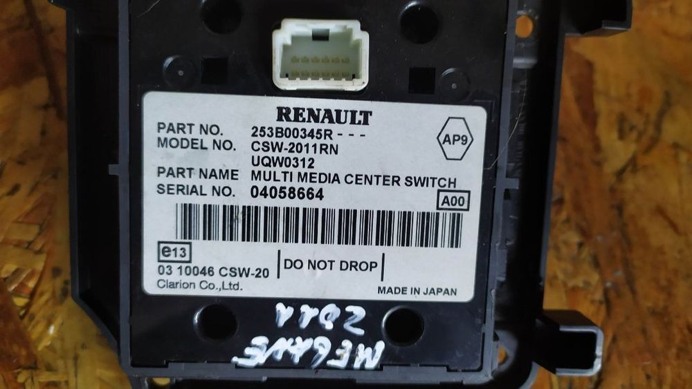 BOTOES MULTIFUNÇÕES NAVEGAÇÃO GPS RENAULT MEGANE III 3 253B00345R