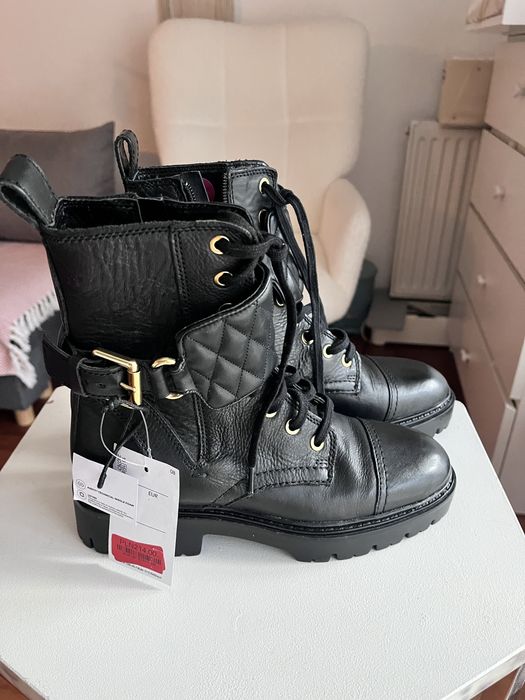 Botki sztyblety skóra naturalna nowe MNG