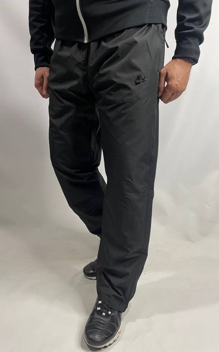 Мужские спортивные штаны Nike зимние плащевка на флисе