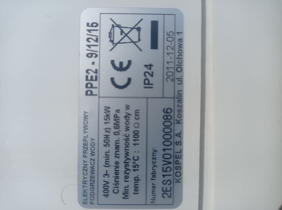 Kospel ppe2 podgrzewacz wody
