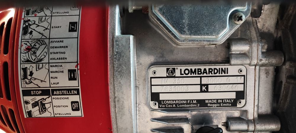 Gerador a gasolina lombardini 8CV 350cc 5kva 220v monofásico
