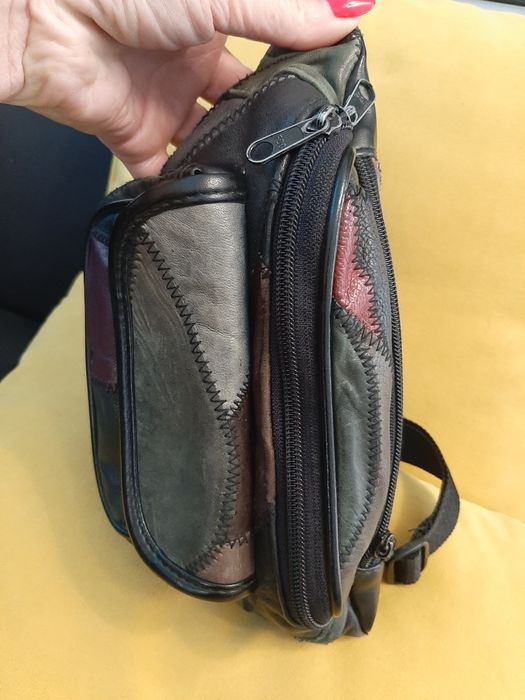 Skórzana męska nerka saszetka skóra naturalna