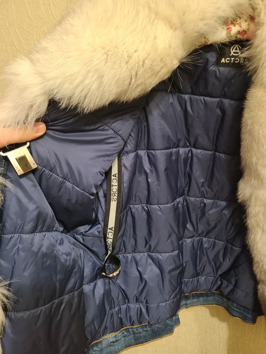 Джинсова куртка з натуральним хутром