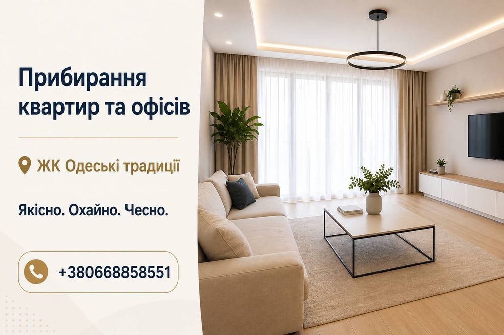 Прибирання якісне р-н ЖК Одеські Традиціі