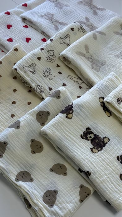 педюшки муслін • муслінові пелюшки 100*100 • дитячі пелюшки