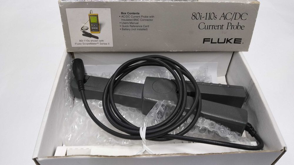 FLUKE  Sonda de corrente / pinça amperimétrica profissional para osciloscópio, modelo 80i-110s AC/DC com conector BNC