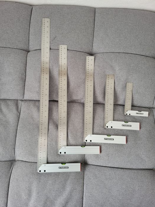 Metal Ruler Set with Level (Parkeside)64741011072513120