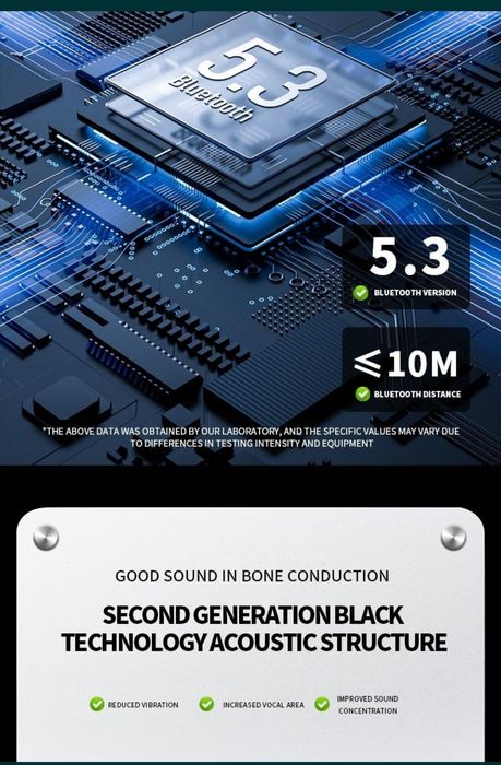 Сірі наушники Xiaomi Real Bone Conduction Sport B8 (кісткові)