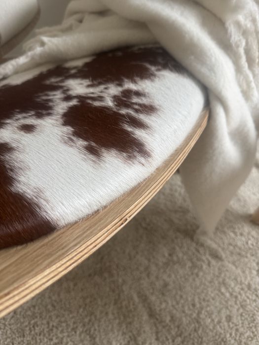 Piękny fotel znanej marki naturalna skóra