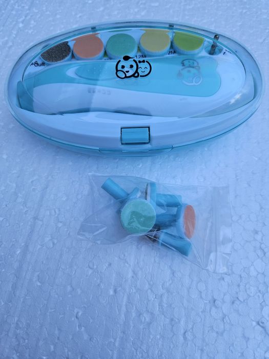 Дитячий електричний триммер для нігтів + 6 насадок і додатково 5 шт.