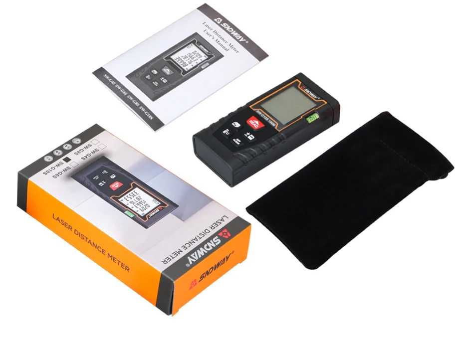 Лазерная рулетка SNDWAY SW-G4S 40 метров далекомір + батарейки