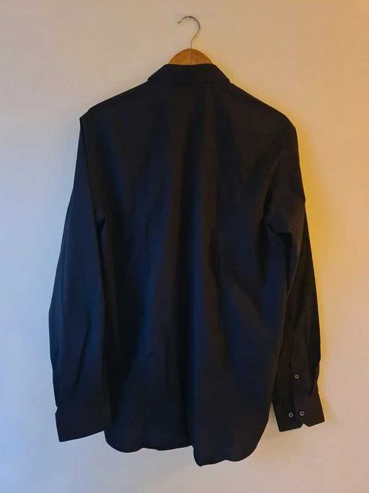 Camisa Preta Zara Slim Fit - Tamanho L 42 Shirt