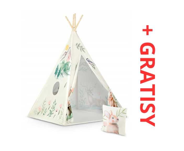 Namiot dla dzieci TIPI INDIAŃSKIE WIGWAM w Zwierzątka + GRATISY