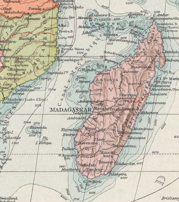 AFRYKA stara kolonialna mapa Afryki 1896 r. oryginał