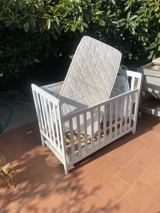 Cama berço bebe criança grades madeira