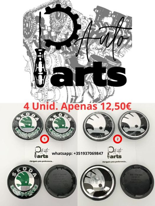 Centros de jante Skoda 65mm