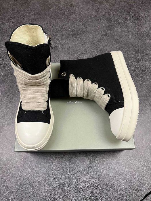 !PREMIUM! Rick Owens Ramones Black White 36 37 38 39 40 41 42 43 44 45