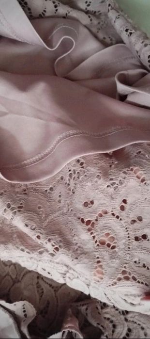 Sukienka, koronka, pudrowy róż, Orsay L