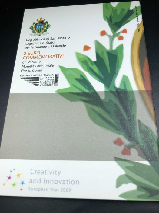 San Marino 2009 - Coin Card 2€ - Ano Europeu Criatividade imaginação