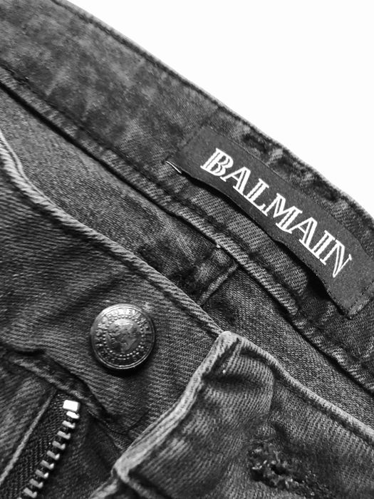 Jeans Balmain slim fit grafit