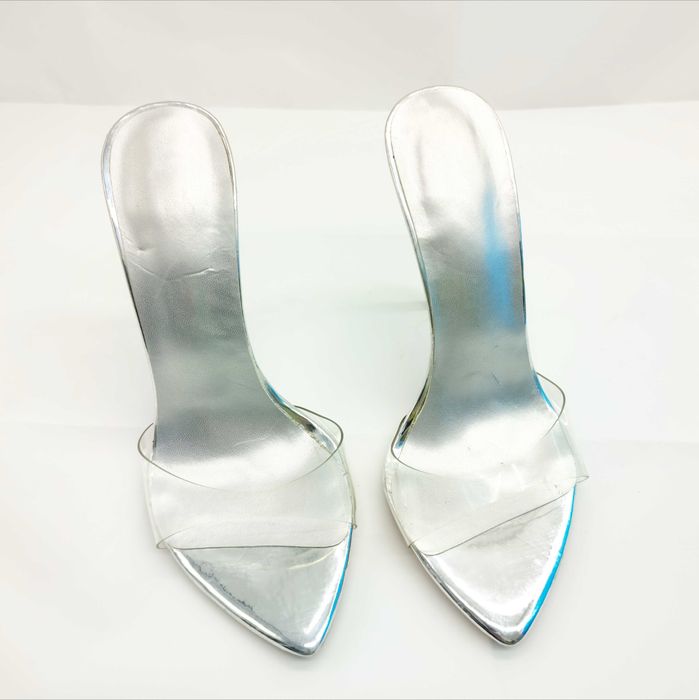 Sandalias / Mules transparentes de salto alto