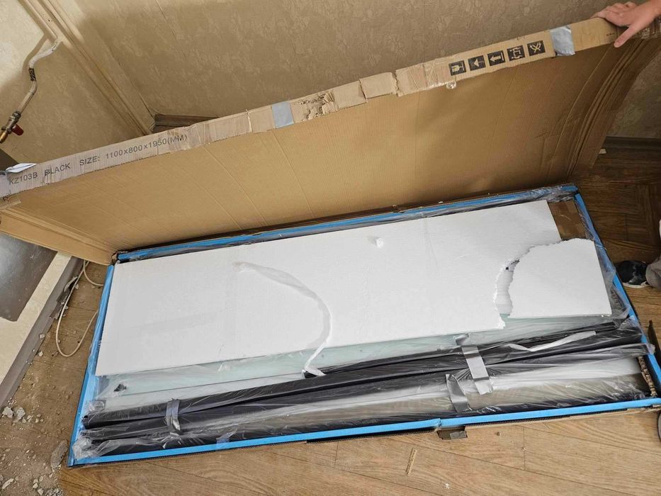 kabina prysznicowa prostokątna Hydrosan kz103b czarna 110x80 cm